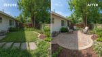 Before and after comparison related to outdoor home improvement projects that add value