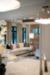 Contemporary home featuring layered lighting.