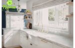 Energising yellow kitchen accent wall demonstrating colour psychology in a home setting