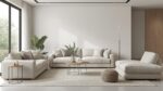 Functional modern living room with comfortable furniture.