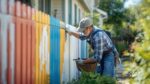 Homeowner performing outdoor home improvement projects that add value task