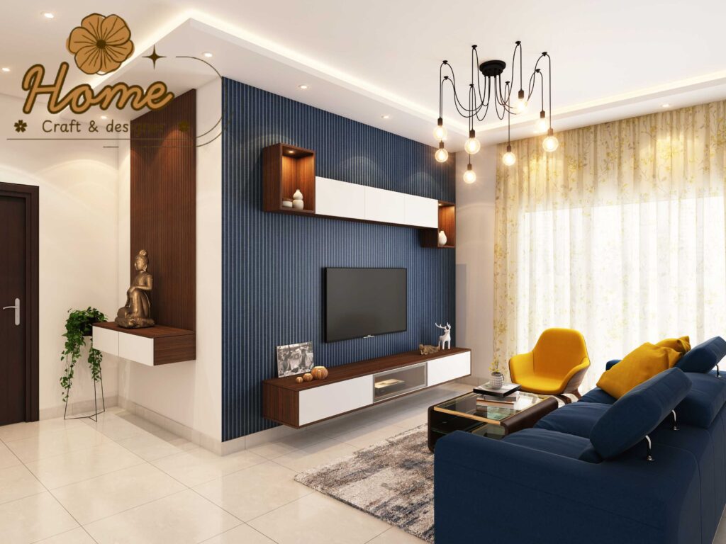 Interior design mood board showing cohesive palette of colours materials and furniture styles