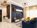 Interior design mood board showing cohesive palette of colours materials and furniture styles