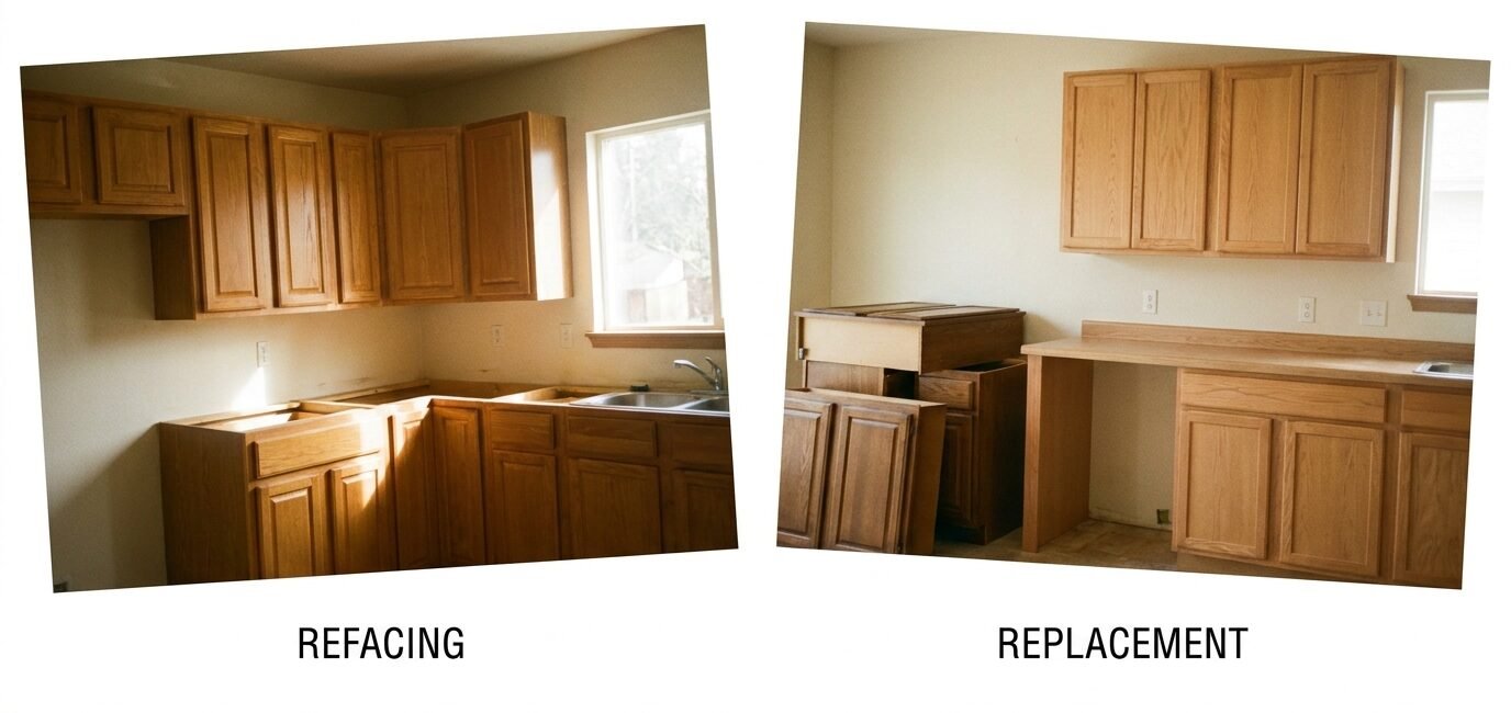 Kitchen Cabinet Refacing vs. Replacement