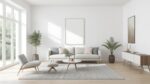 Minimalist living room with clean décor.