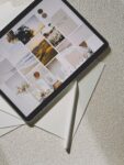 Professional interior designer creating a mood board.
