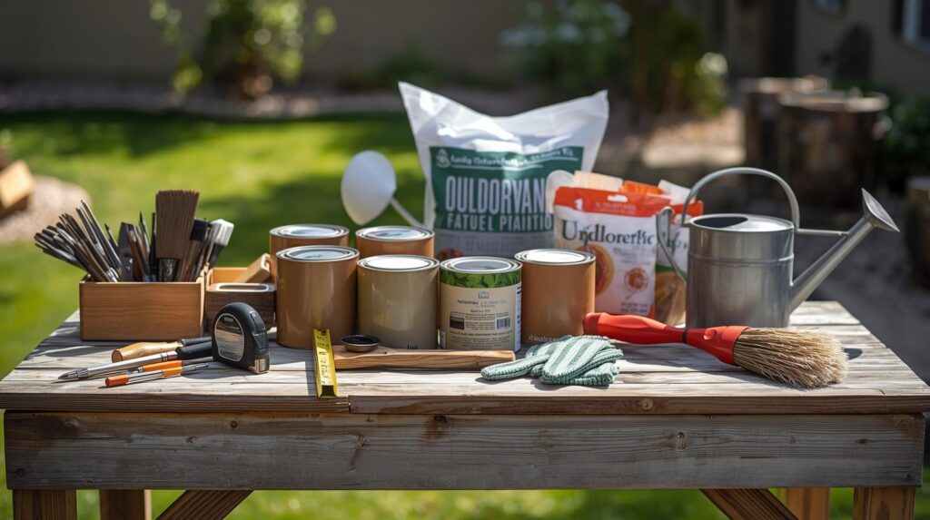 Tools and materials needed for outdoor home improvement projects that add value