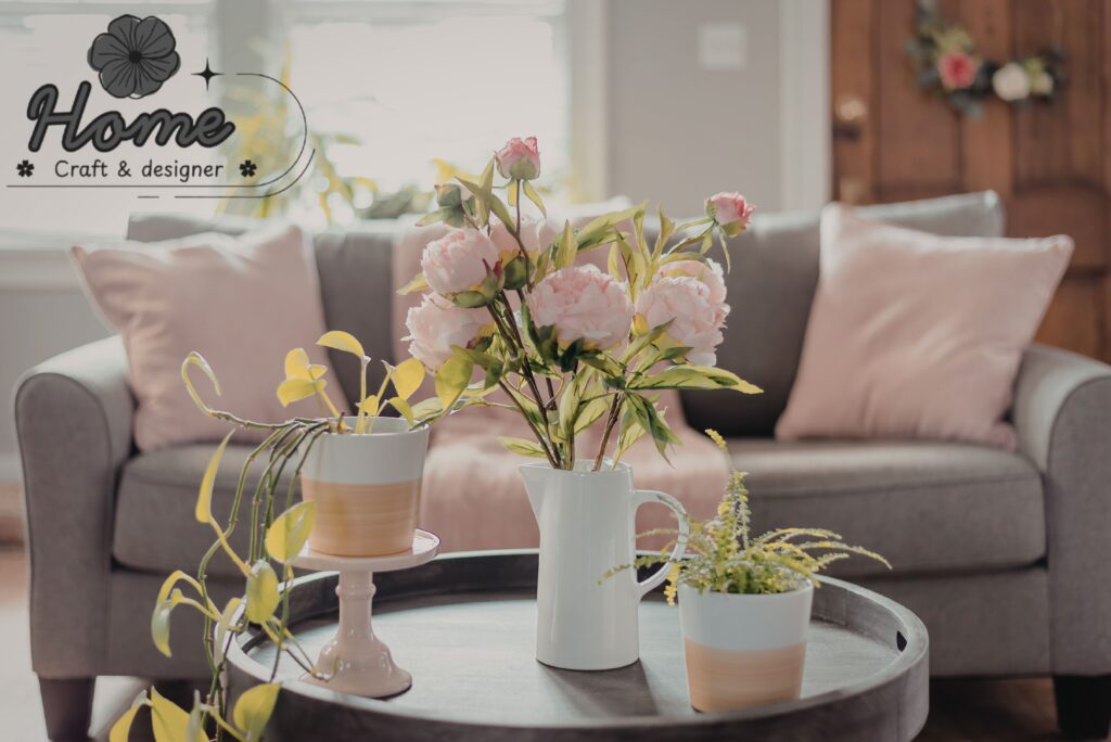Well-proportioned living room showing the rule of three in decorative accessories arrangement